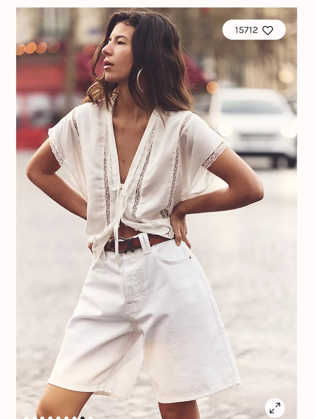 We The Free White Denim Jean Shorts